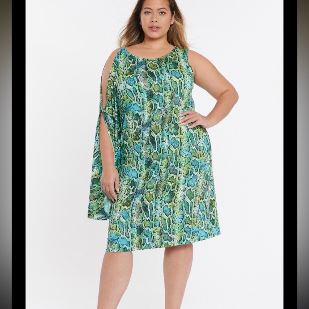 Coldesina python print dress  - 2X